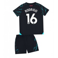 Echipament fotbal Manchester City Rodri Hernandez #16 Tricou Treilea 2023-24 pentru copii maneca scurta (+ Pantaloni scurti)